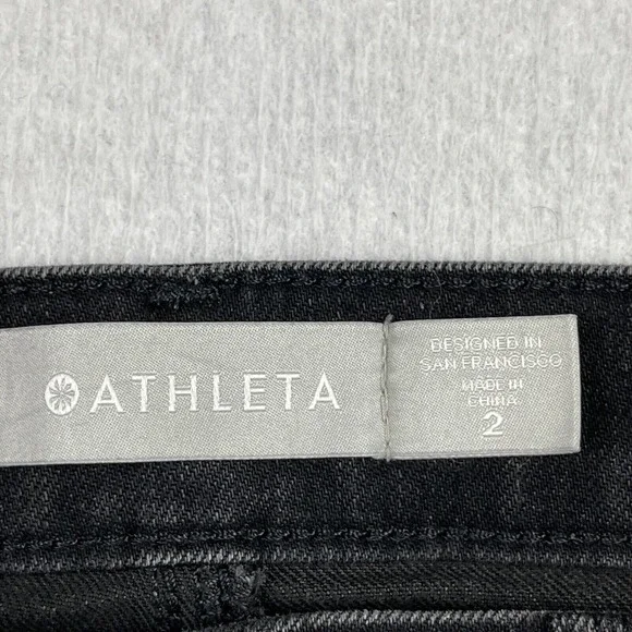 Athleta Jeans Womens 2 Sculptek Ultra Skinny Zip‎ Carbon Performance Minimal - Picture 3 of 16
